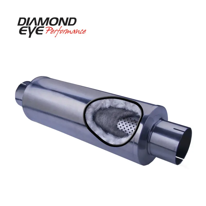 Diamond Eye Performance Polished Exhaust Tip – 5" X 27" Overall Dimensions, Perforated Design 1