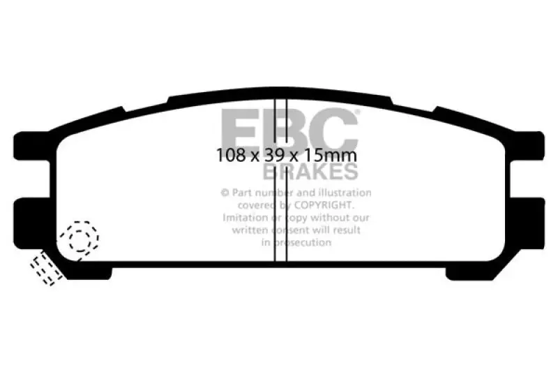 Ebc Ultimax2 Rear Brake Pads For 1993–1996 Subaru Impreza 1.8L (Oe Replacement, Enhanced Friction & Fade Resistance) 1