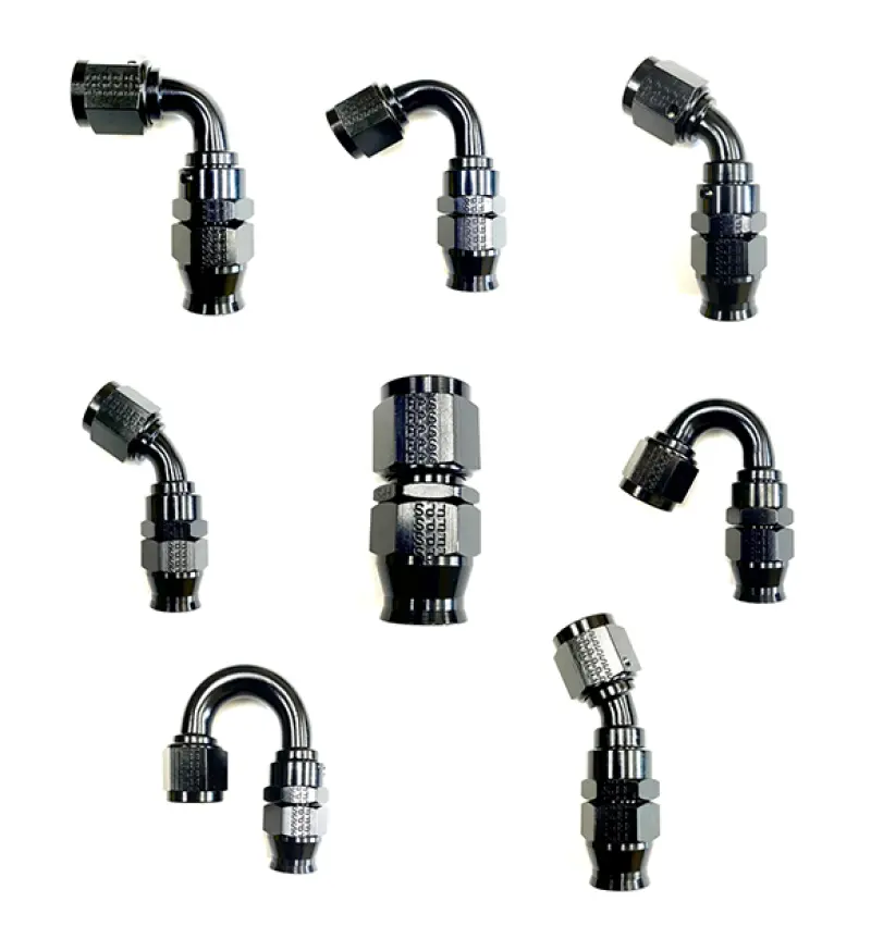 Fragola -8An Real Street Hose End – 30° Angle, Black Anodized For Ptfe Lines 1