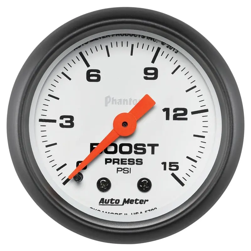 Autometer Phantom 52Mm Mechanical Boost Gauge – 0 To 15 Psi 1
