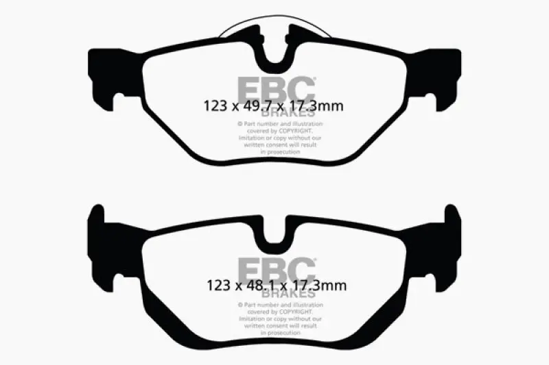 Ebc Bluestuff Rear Brake Pads For 2013–2015 Bmw X1 Xdrive28I And Sdrive28I 1