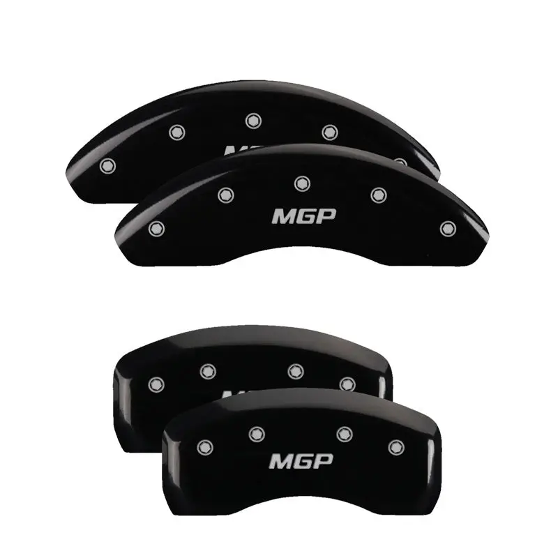 Mgp Engraved 4-Piston Caliper Covers – Front & Rear, Impala/Ss Style, Black With Silver Accent 1