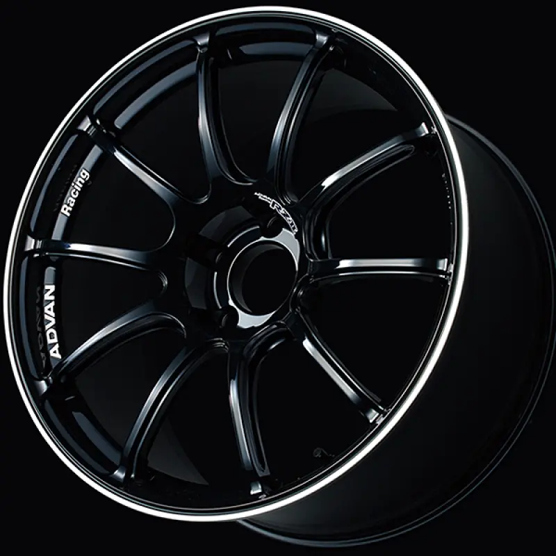 Advan Rz-Ii Racing Wheel – 18X8.0", +53 Offset, 5X114.3 Bolt Pattern, 73Mm Center Bore, Gloss Black With Accent Ring 1