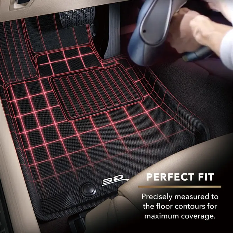3D Maxpider 2012-2020 Land Rover Range Rover Evoque Kagu 1St Row Floormat - Black 2