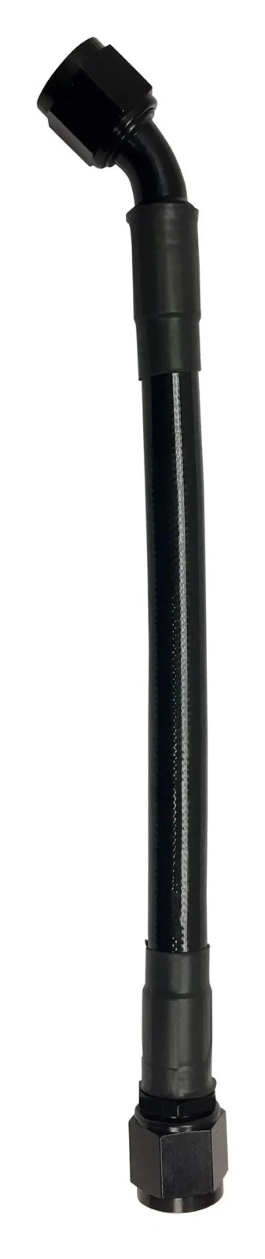 Fragola -6An Black Ptfe Brake Hose Assembly: Straight To 45°, 84-Inch Length 1