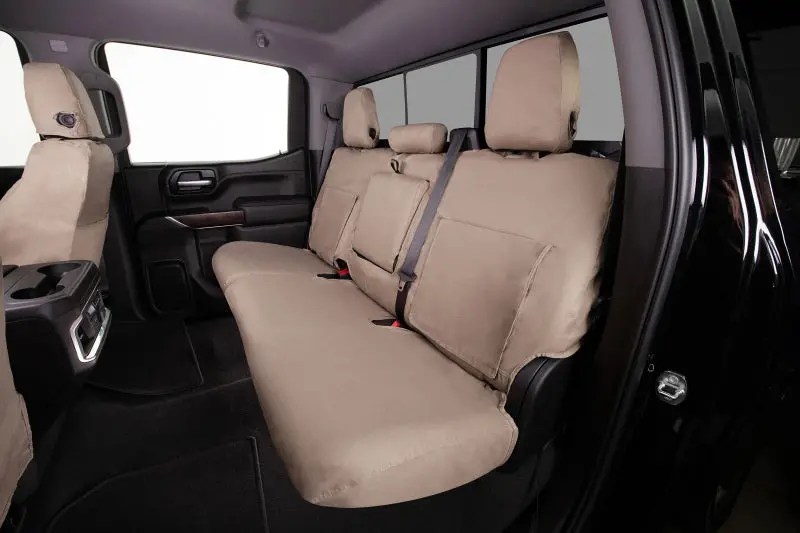 Covercraft 22-23 Toyota Tundra Polycotton Seatsaver Custom Front Row Seat Covers - Taupe 1