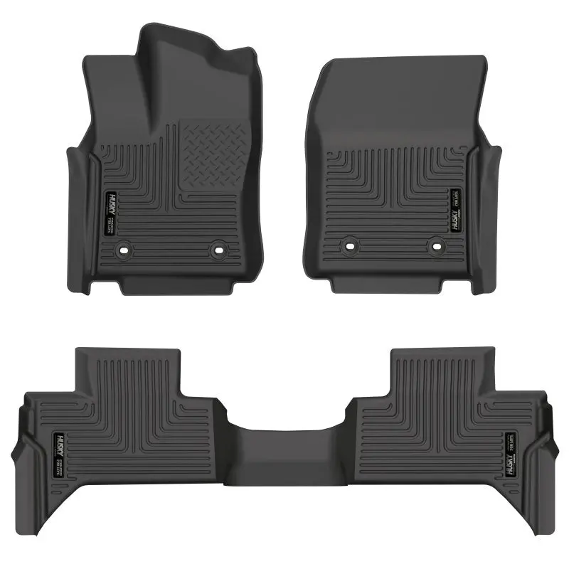 Husky Liners Weatherbeater Floor Liners For 2022 Toyota Tundra – Extended Cab & Double Cab, Front & Second Row, Black 1