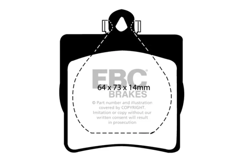 Ebc 03-08 Chrysler Crossfire 3.2 Ultimax2 Rear Brake Pads 1