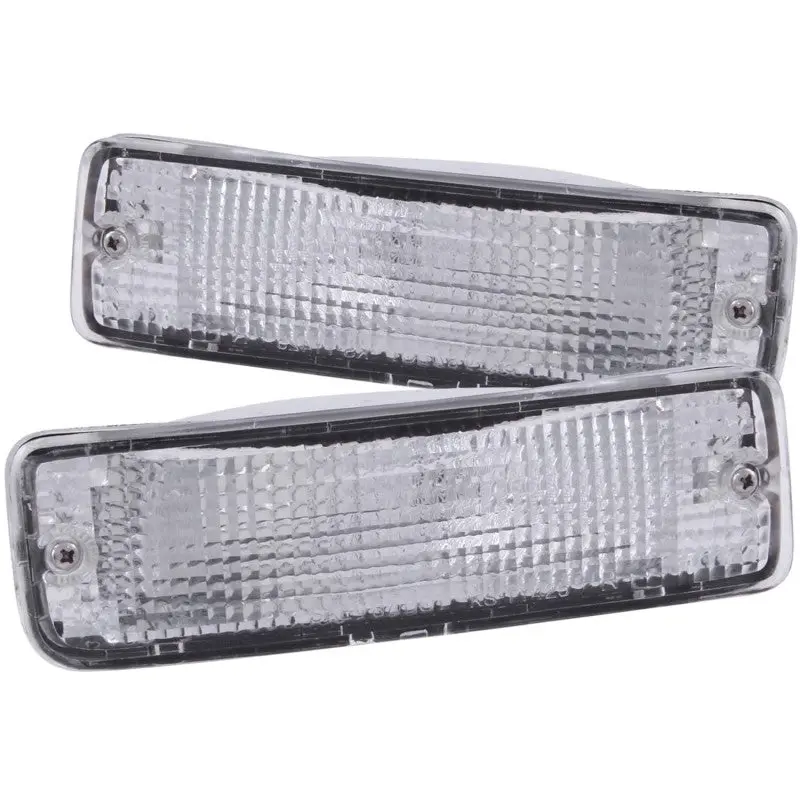 Anzo Euro-Style Chrome Parking Lights With Amber Reflector For 1989–1995 Toyota Pickup 1