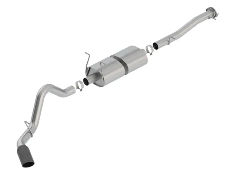 Borla S-Type Cat-Back Exhaust System For 2015–2019 Chevy Silverado 2500 (6.0L), Crew/Standard Cab, 153.7In Wheelbase – Black Chrome Tip 1