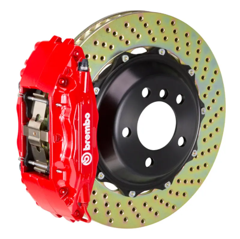 Brembo Gt Big Brake Kit Front Rotors For 1990–1996 Nissan 300Zx – 355X32Mm, Two-Piece Drilled, Red Finish 1