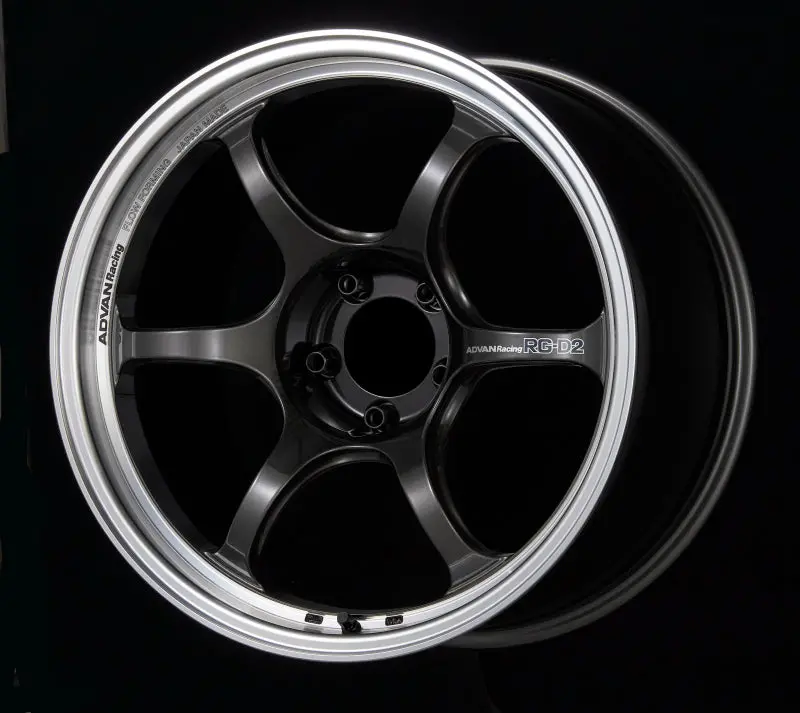 Advan Rg-D2 Alloy Wheel – 18X8.5 Inches, +45Mm Offset, 5X100 Bolt Pattern, Gunmetallic Black Machined Face 1