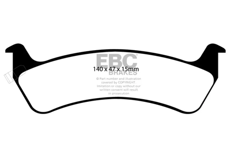 Ebc Ultimax2 Rear Brake Pads For 1992–1994 Jeep Grand Cherokee 4.0L 1