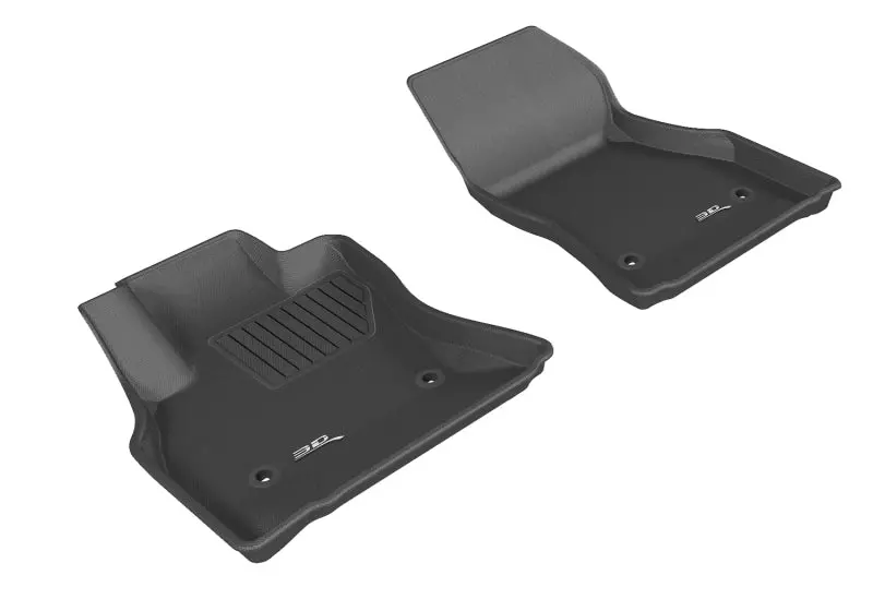 3D Maxpider 2014-2019 Fiat 500L Kagu 1St Row Floormat - Black 1