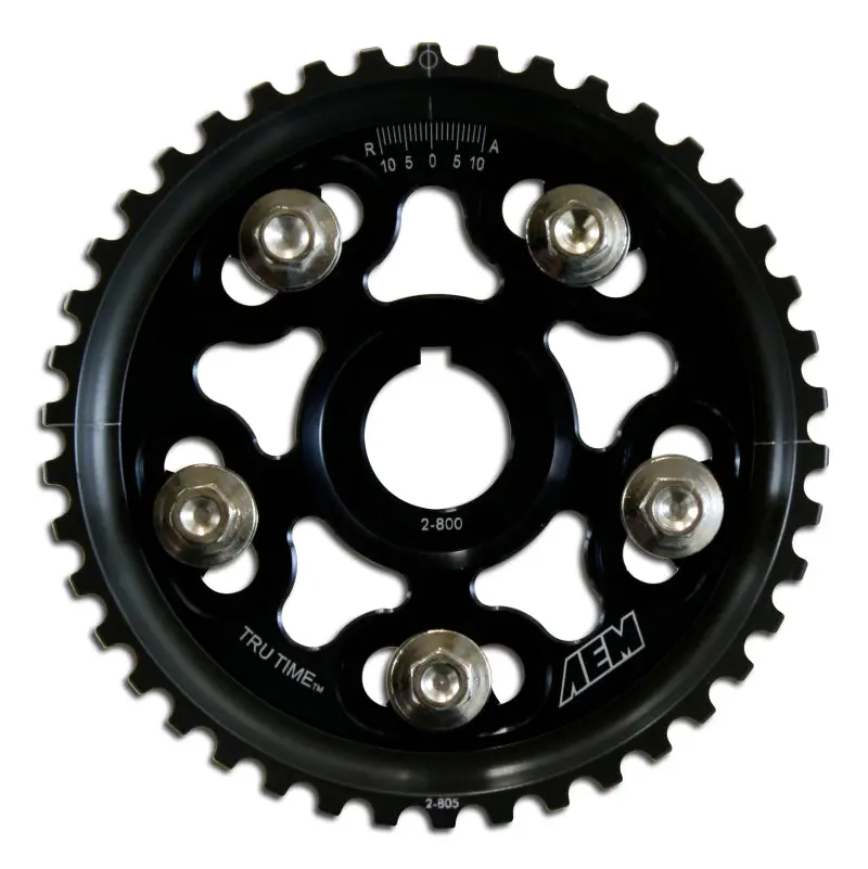 Aem Tru-Time Adjustable Cam Gear For 1992–2001 Honda Prelude Si/Vtec, Base, And Sh Models – True Black 1