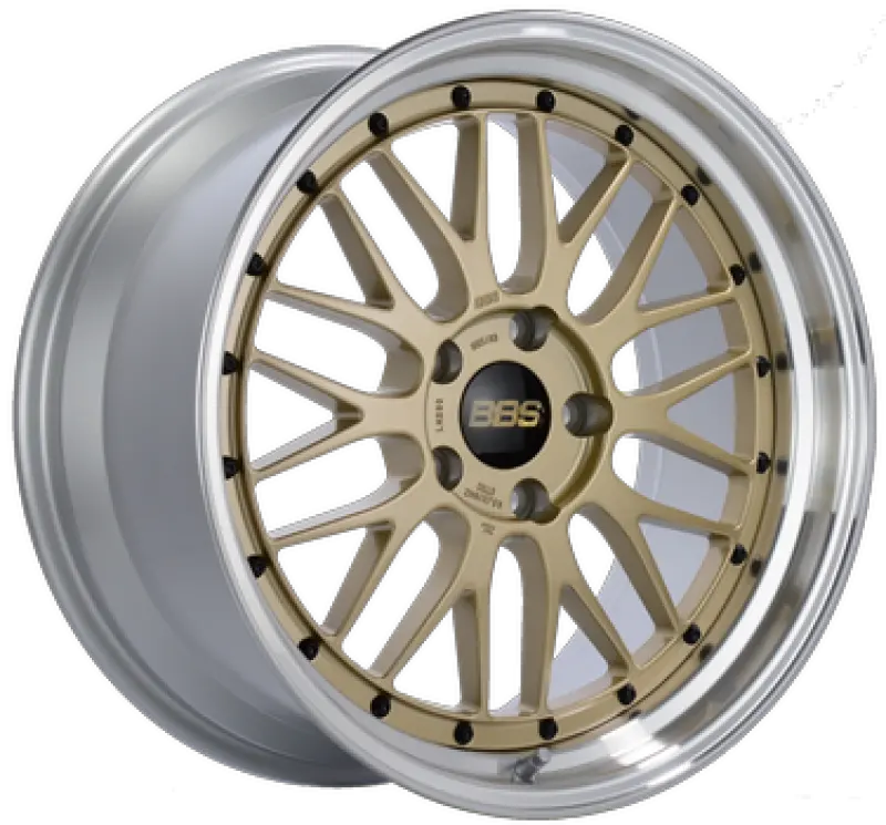 Bbs Lm Forged Alloy Wheel – 19X9.5", 5X114.3, Et32, Gold Center With Diamond-Cut Lip (Pfs Style) 1