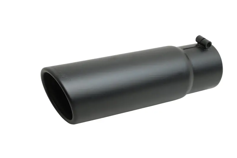Gibson Rolled Edge Angle-Cut Exhaust Tip – 4" Outer Diameter, 2.25" Inlet, 12" Length, Black Ceramic Coating 1