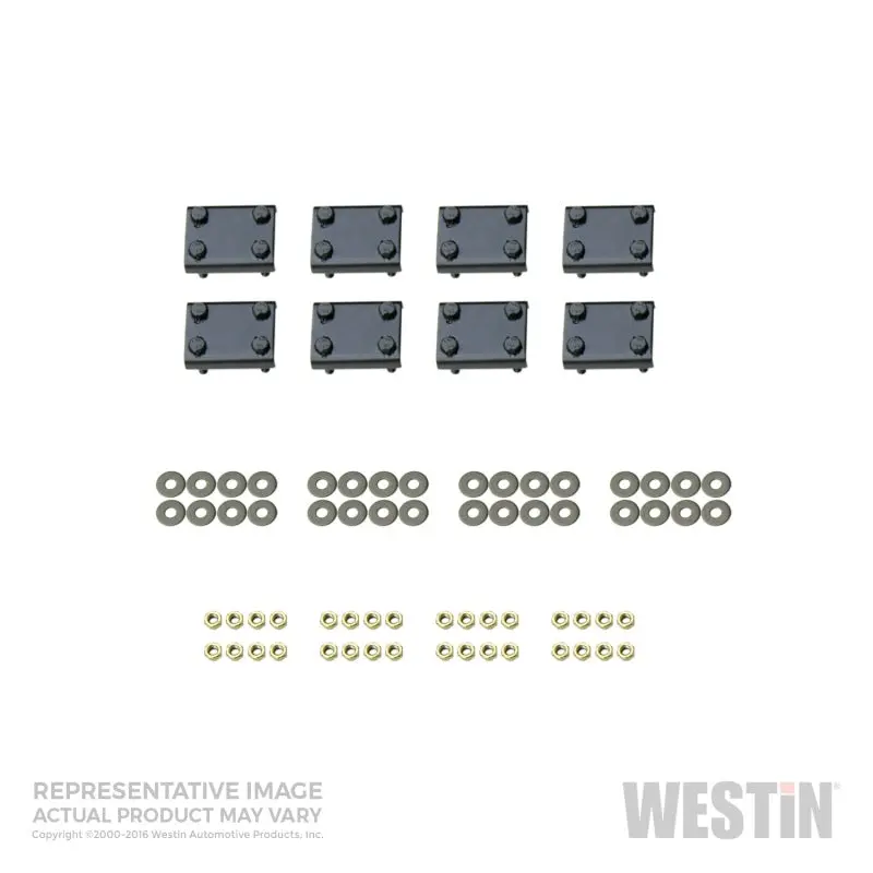Westin 2005-2018 Toyota Tacoma Ext/Dbl Cab Premier Oval Nerf Step Bar Mount Kit - Black 2