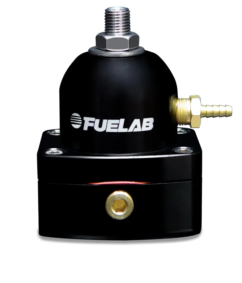 Fuelab Adjustable Efi Fuel Pressure Regulator: 90–125 Psi, Dual -6An Inlet, Single -6An Return – Black 1
