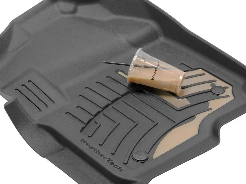 Weathertech Hp Floorliner Set For 2014–2018 Gm 1500 Double Cab Trucks – Front & Rear, Tan 1