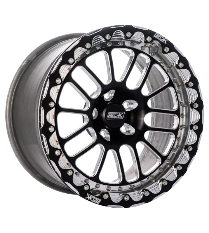Belak Billet Single Beadlock Wheel – 18X12In, 5X4.5In Bolt Pattern, 8.75In Backspace, High-Pad Design, Series 2 1