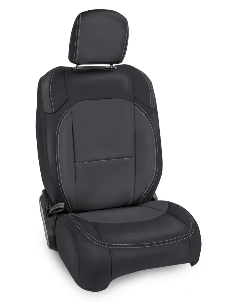 Prp 2018+ Jeep Wrangler Jlu/4 Door/Gladiator Jt/Non-Rubicon Front Seat Covers(Pair) -Black/Grey 1