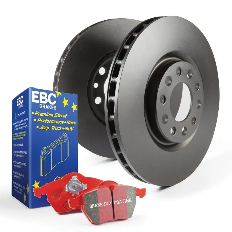 Ebc S12 Brake Upgrade Kit – Redstuff Pads Paired With Rk Series Drilled And Slotted Rotors 1
