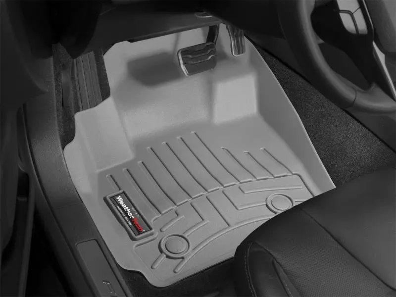 Weathertech Front Floor Liners For 2012–2013 Toyota Tacoma Double Cab – Grey Custom-Fit Design 1