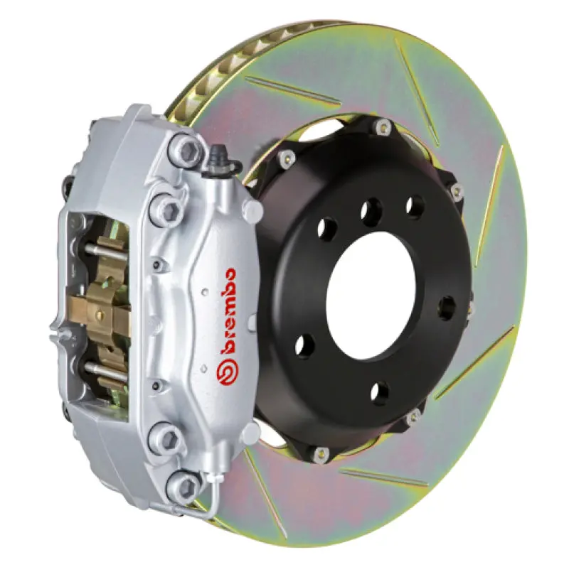 Brembo 00-02 Rs4 Rear Gt Bbk 4 Piston Cast 2Pc 328X28 2Pc Rotor Slotted Type-1-Silver 1