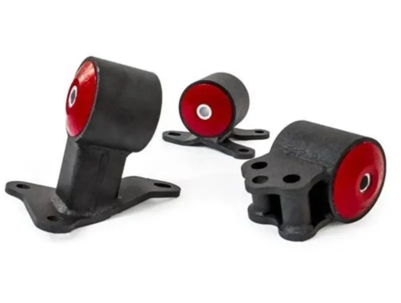 Innovative Black Steel Motor Mounts For 1994–2001 Acura Integra – 75A Bushings, Auto-To-Manual Cable Conversion 1