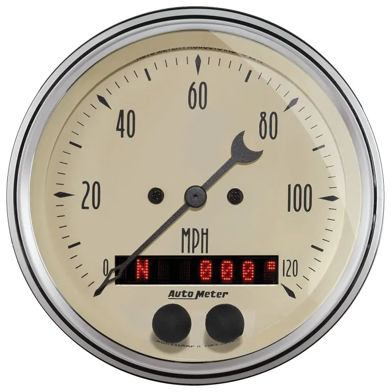Autometer 3-3/8-Inch Antique Beige Gps Speedometer – 120 Mph Range 1