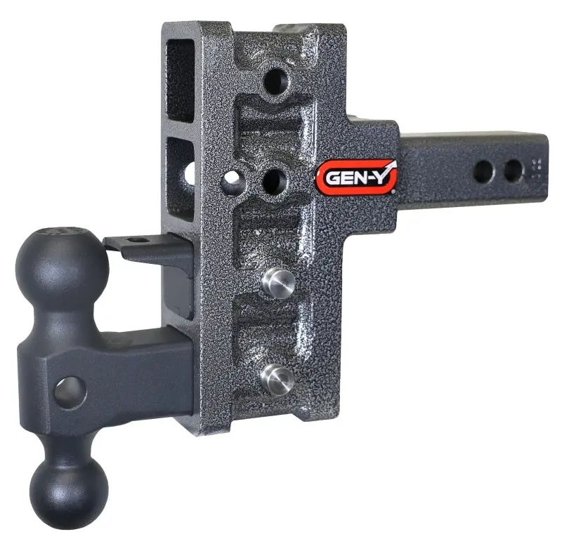 Gen-Y Mega Duty Dual-Ball/Pintle Hitch – 2-Inch Shank, 5-Inch Drop, 10,000-Lb Capacity 1