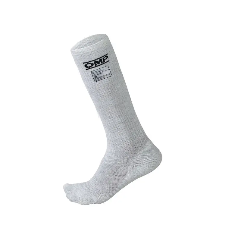 Omp One Racing Socks – White, Size L, Fia 8856-2018 Certified 1