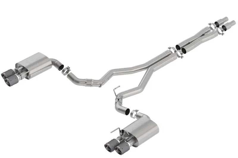Borla Atak Cat-Back Exhaust System For 2018 Ford Mustang Gt 5.0L – 3" Dual Exhaust With Active Valves & Carbon Fiber Tips 1
