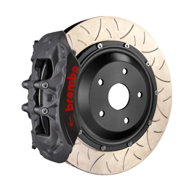 Brembo Front Racing Big Brake Kit For 1989–1998 Nissan Skyline Gt-R: 6-Piston Calipers, 355Mm Two-Piece Slotted Rotors, T3-Black Finish 1