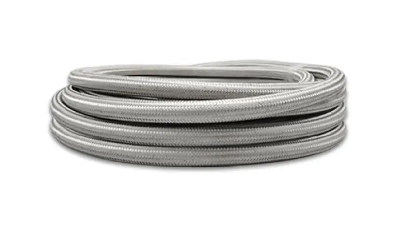 Vibrant Stainless Steel Ptfe-Lined Braided Flex Hose – -6 An, 5-Foot Roll 1