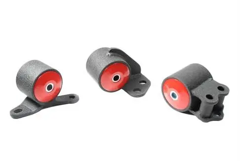 Innovative Black Steel Engine Mounts For 1988–1991 Honda Civic – B-Series, 75A Bushings, Cable-To-Hydraulic Conversion 1